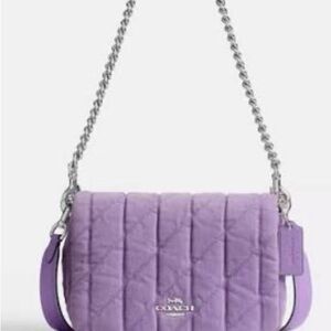 Coach Quinn Lavender Quilted Crossbody Bag